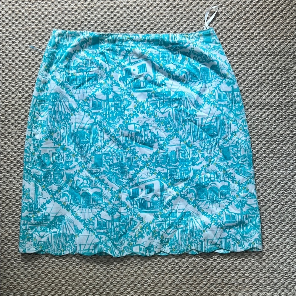 Lilly Pulitzer Worth Ave Toile Lenore Skirt